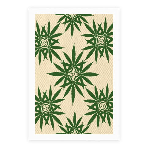 Weed Pattern Poster